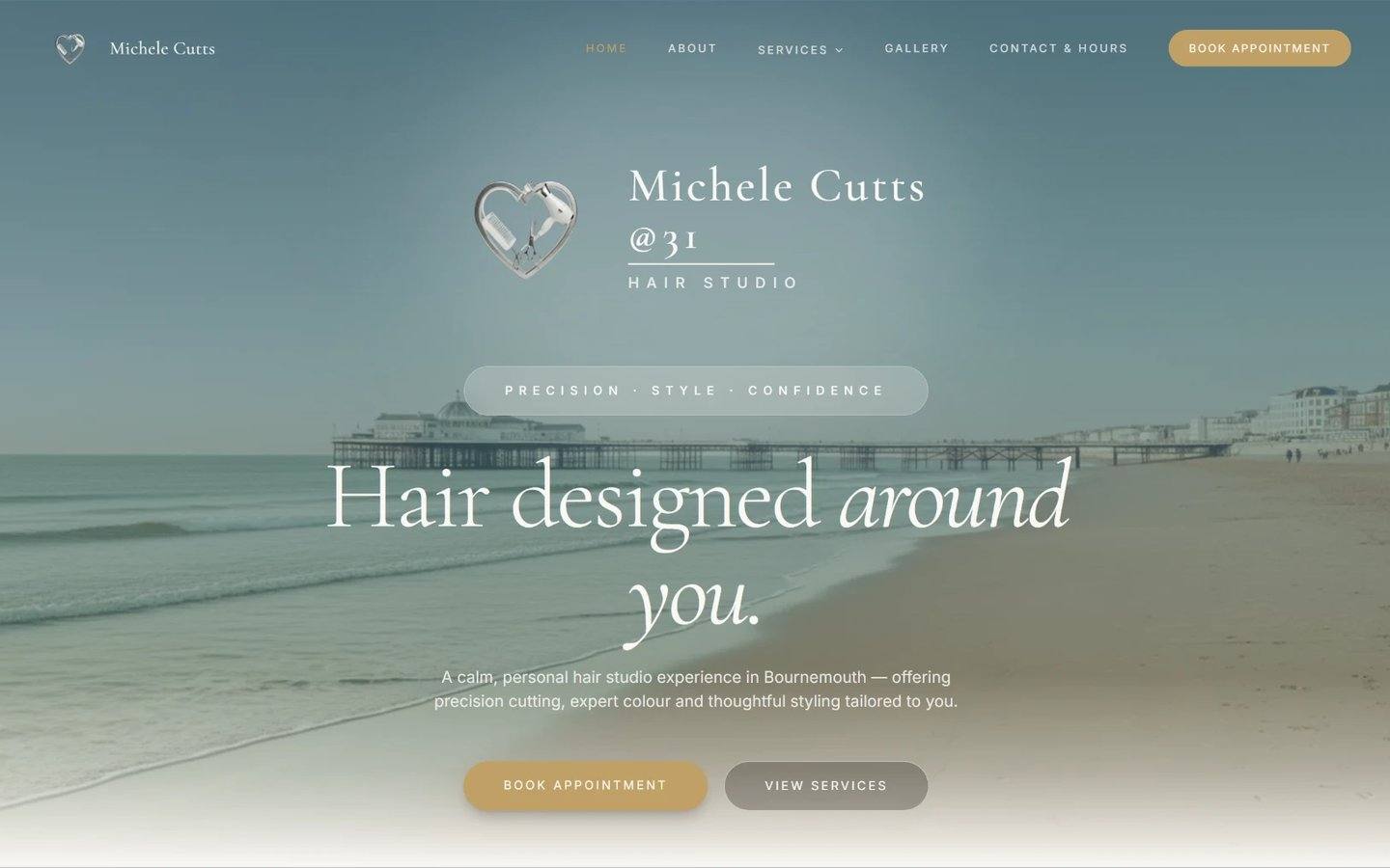 Michele Cutts website homepage